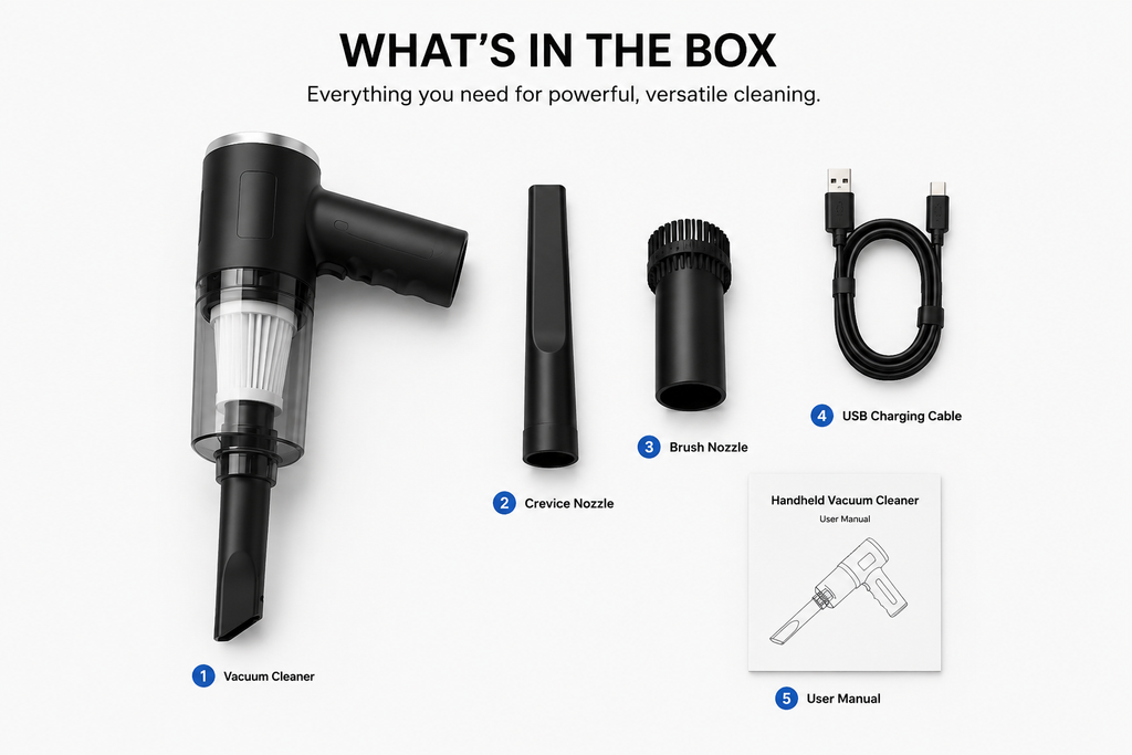 VacMate — Portable 3-in-1 Mini Vacuum