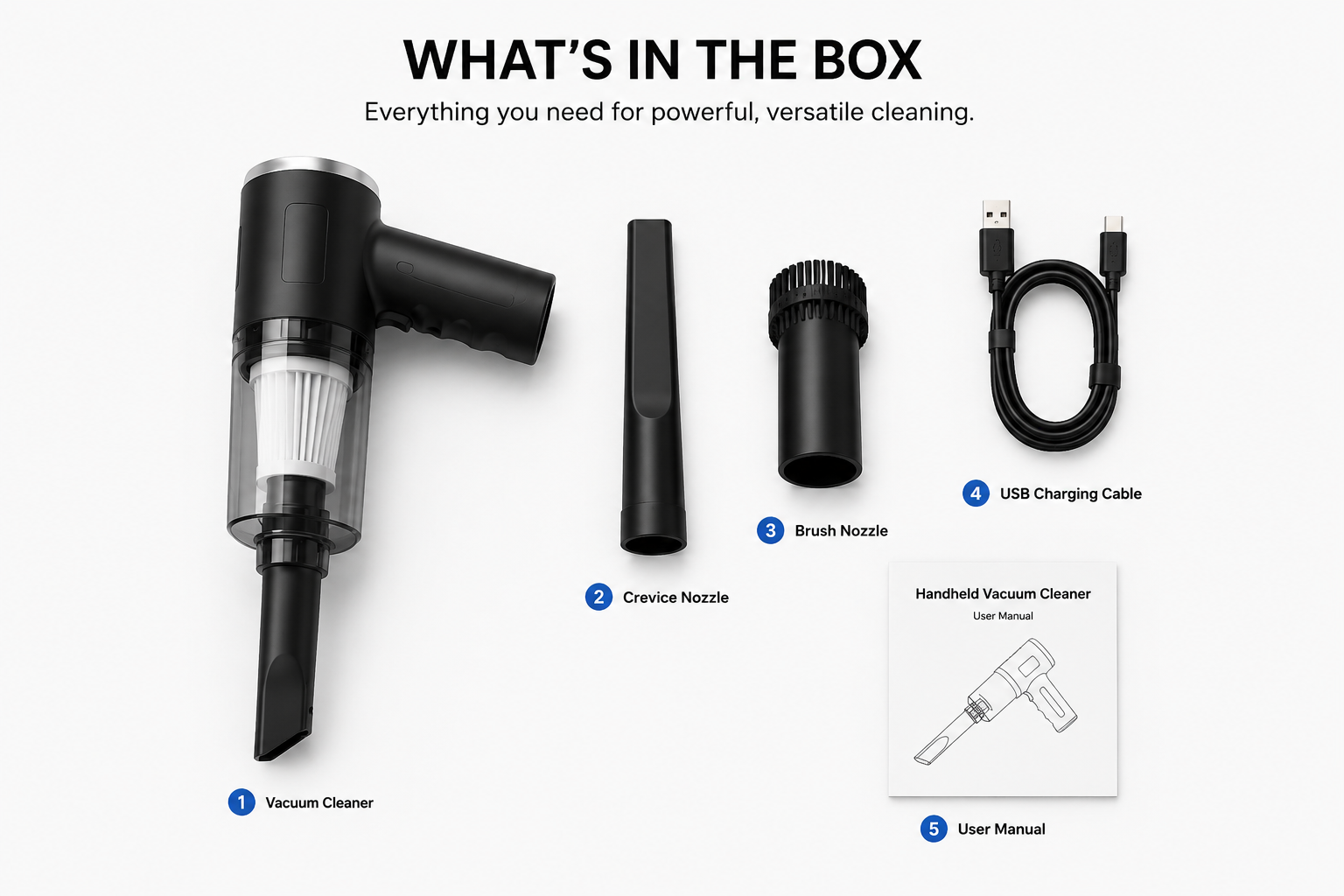 VacMate — Portable 3-in-1 Mini Vacuum