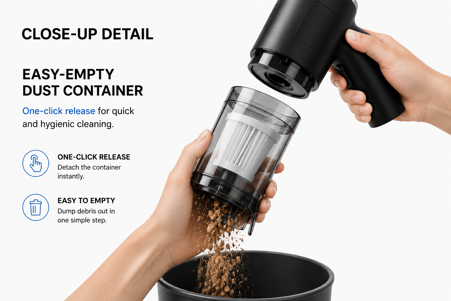 VacMate — Portable 3-in-1 Mini Vacuum