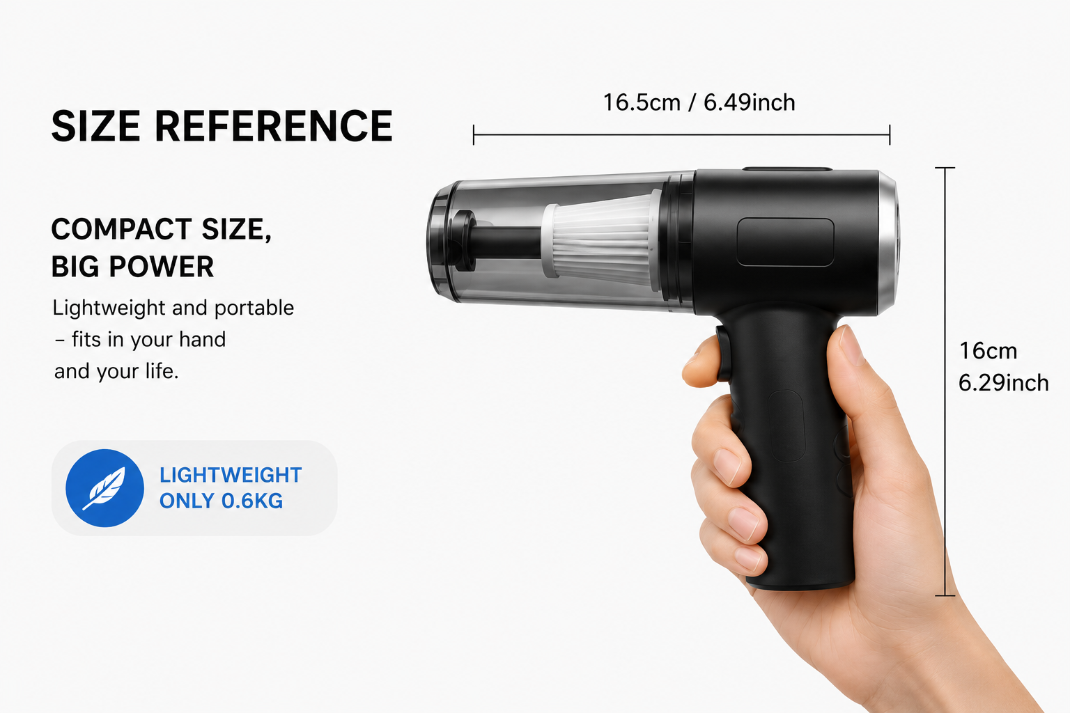 VacMate — Portable 3-in-1 Mini Vacuum
